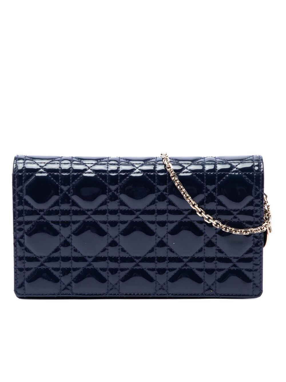 Dior Patent Cannage Lady Pouch With #360565D11B